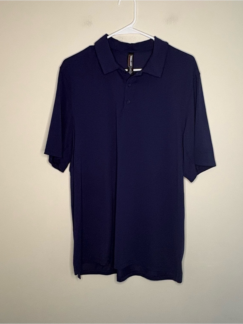 Kirkland Large Men’s Performance Polo Shift Navy Blue Sporty Golf Work